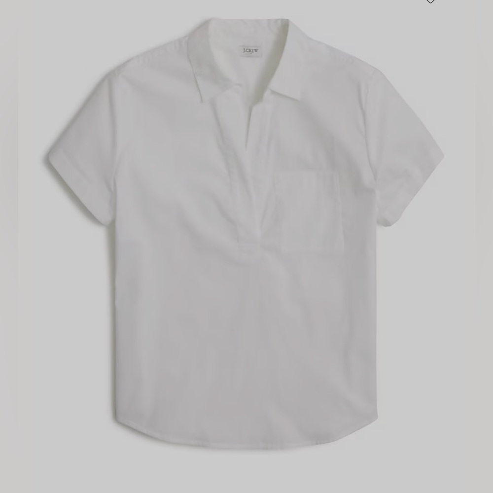 J.Crew Short-sleeve poplin popover top - Picture 3 of 7